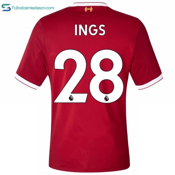 Camiseta Liverpool 1ª Ings 2017/18